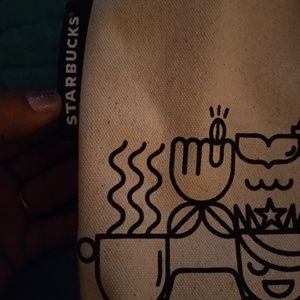 starbucks canvas tote (nwt)